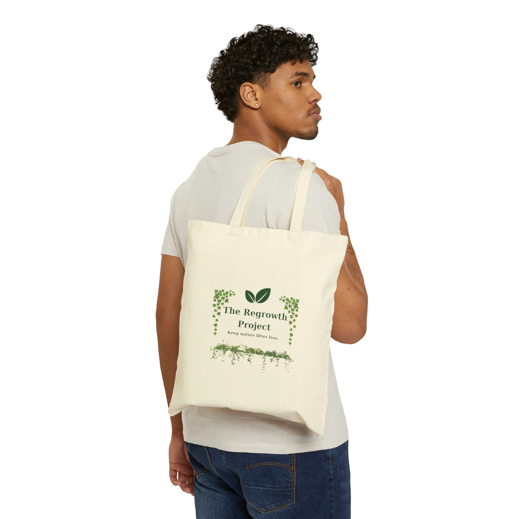 The Regrowth Project - Eco-Friendly 100% Cotton Tote Bag for Sustainable Living